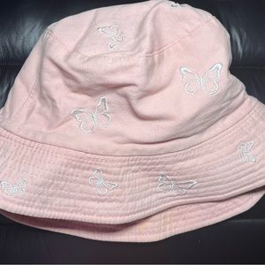 Light Pink Butterfly Bucket Hat